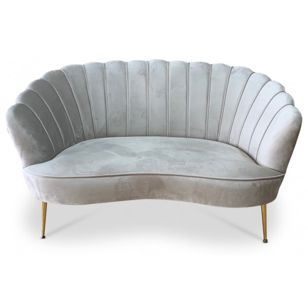 Snckan 2-seter sofa - Grbeige flyel / Messing
