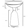 Kalk sidebord 56 cm - Gull