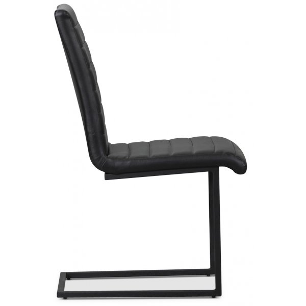 Lazio stol sort metall - Sort PU