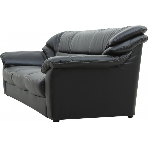 Sofa i svart PVC 3-seter - Dominic Sofa i svart PVC 3-seter - Dominic
