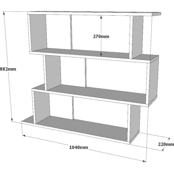 Livsbokhylle 2 - Hvit Livsbokhylle 2 - Hvit