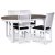 Skagen spisegruppe; spisebord 160/210x90 cm - Hvit / brunoljet eik med 4 stk Fårö stoler med PU-sete