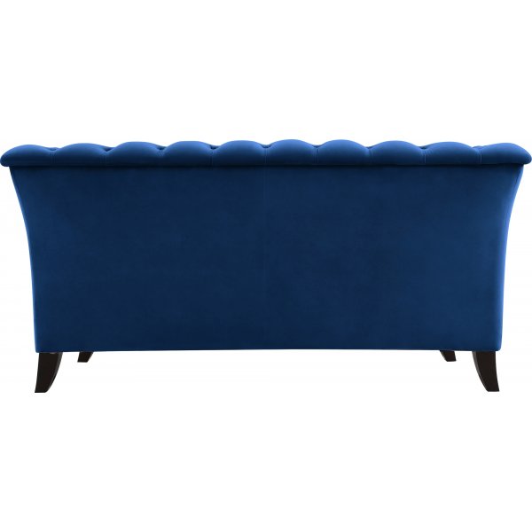 Milton Chesterfield 2-seter - Mrk bl Flyel