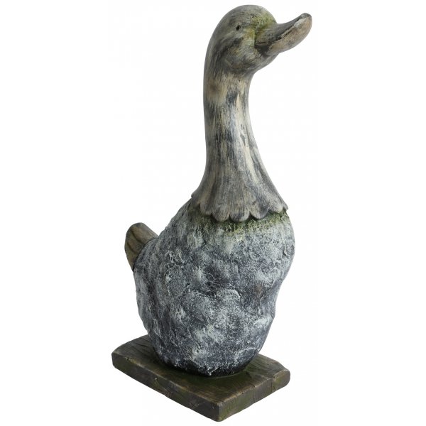 Hagekunst sittende And - H46 cm