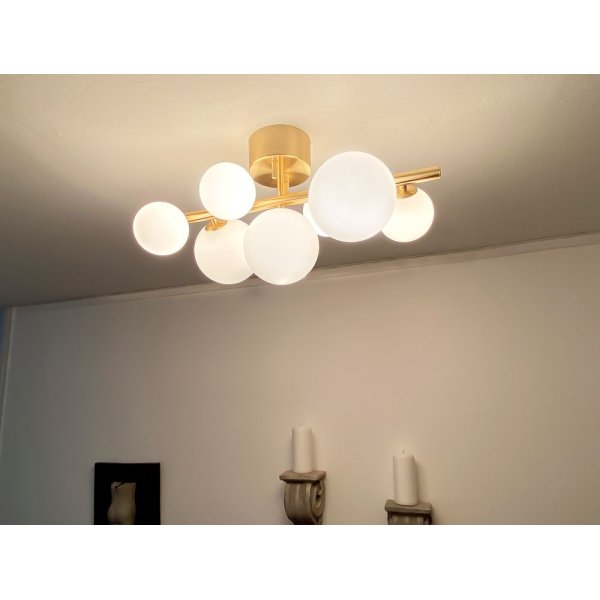 Plafond Molekyl - Matt messing/hvit Plafond Molekyl - Matt messing/hvit