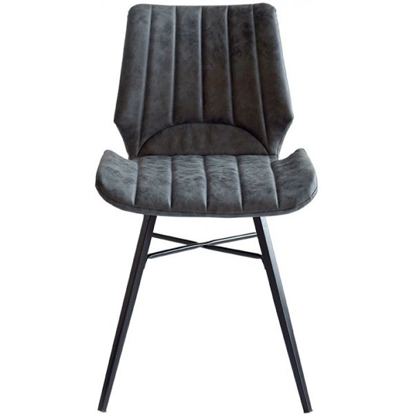 Unik stol - antrasitt vintage skinn (Pu)