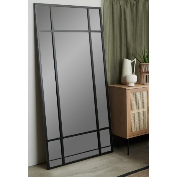 Marlon speil 200 cm - Metall/antikksvart
