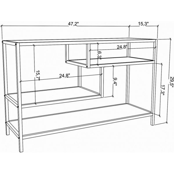Robbins mediabenk - Eik/sort Robbins mediabenk - Eik/sort