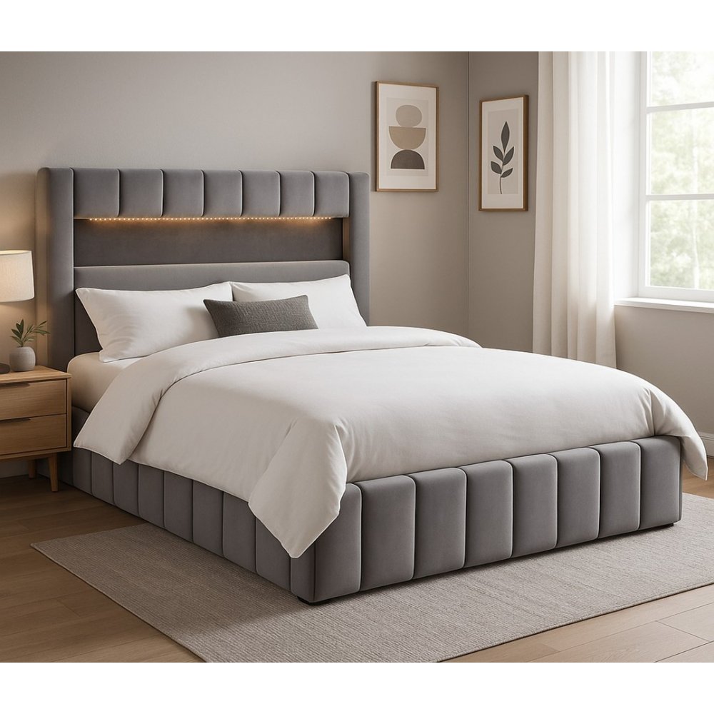 Sengeramme med LED-belysning 180x200 cm - Sengerammer, Senger