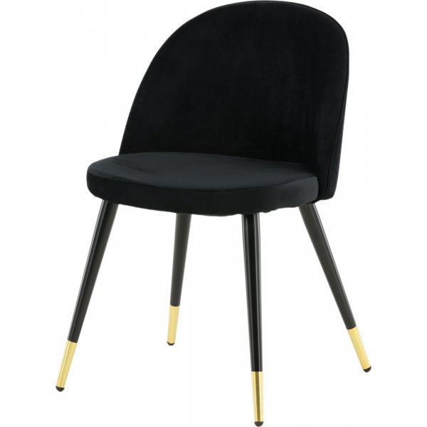 Alice spisestol - Svart/messing