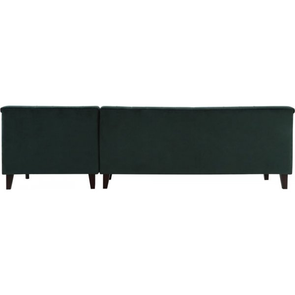 Dotto divansofa med nagler - Grønn fløyel Dotto divansofa med nagler - Grønn fløyel