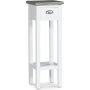 Nattbord Hugo Small - 70 cm (hvit med bertongtopp)
