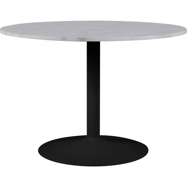 Tarifa spisebord 110 cm - Hvit marmor/sort