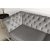 Henry 3-seters sofa Chesterfield i gr flyel + Flekkfjerner for mbler
