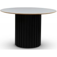 Sumo spisebord Ø118 - Svartbeiset / Perstorp virrvarr lysegrå