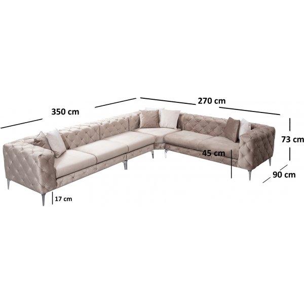 Como hj�rnesofa - Beige