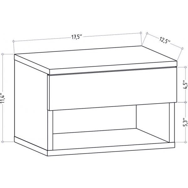 Jamot nattbord - Eik Jamot nattbord - Eik
