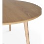 Omni spisegruppe, rundt spisebord 130 cm inkludert 4 stk. svarte Tony stoler i byd tre - Whitewash