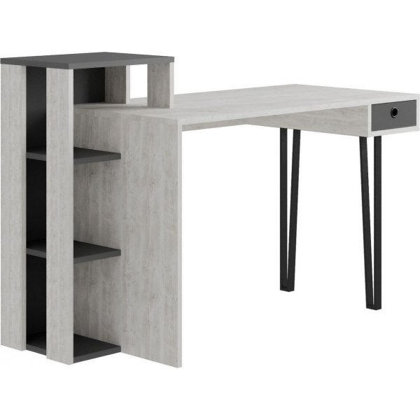 Loyd skrivebord - Hvit/antrasitt