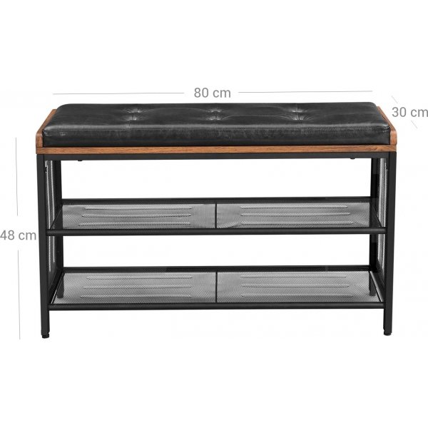 Nick skohylle med sete - Brun/svart Nick skohylle med sete - Brun/svart