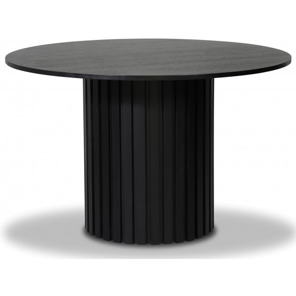 PiPi spisegruppe, rundt spisebord Ø120 cm inkludert 4 stk. Stol No18 i bøyd tre - Svartbeiset tre PiPi spisegruppe, rundt spisebord Ø120 cm inkludert 4 stk. Stol No18 i bøyd tre - Svartbeiset tre