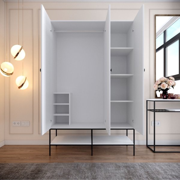 Martin garderobe 126 cm - Hvit Martin garderobe 126 cm - Hvit