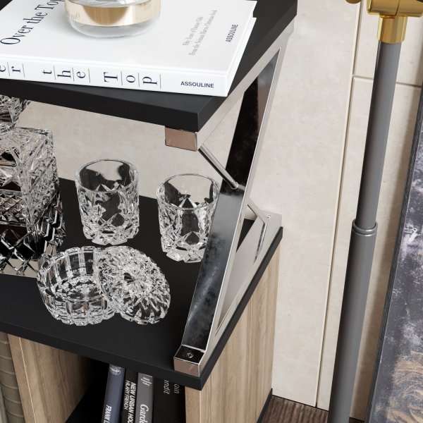 Termas mediebenk - Svart/krom Termas mediebenk - Svart/krom