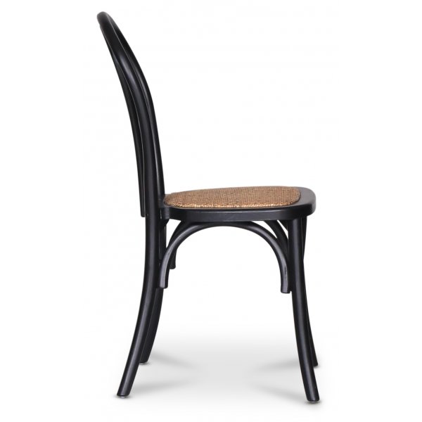 Omni spisegruppe, rundt spisebord Ø130 cm inkludert 4 stk. svarte Tony stoler i bøyd tre - Røykfarget eik + 3.00 x Møbelføtter Omni spisegruppe, rundt spisebord Ø130 cm inkludert 4 stk. svarte Tony stoler i bøyd tre - Røykfarget eik + 3.00 x Møbelføtter