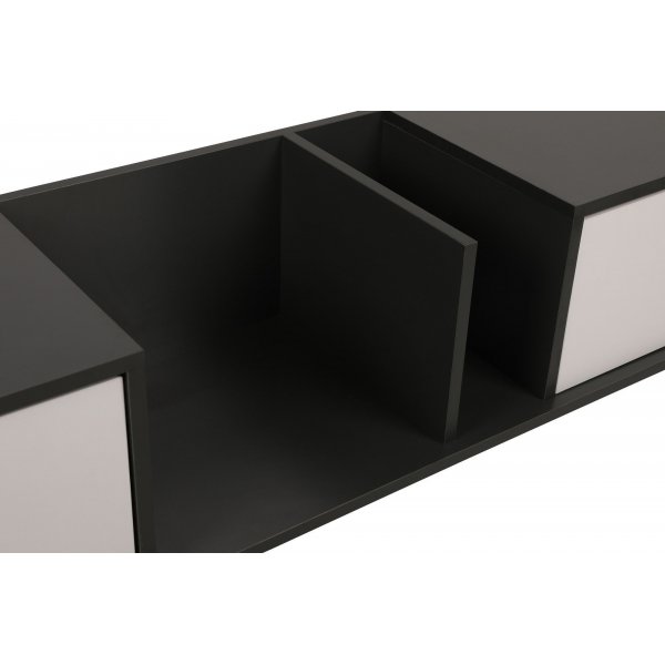 Ibiza mediebenk - Hvit/antrasitt Ibiza mediebenk - Hvit/antrasitt