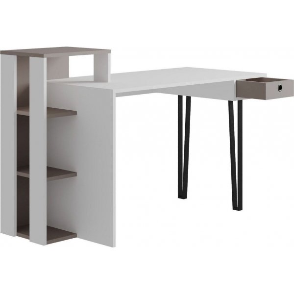 Loyd skrivebord - Hvit/lys mokka Loyd skrivebord - Hvit/lys mokka