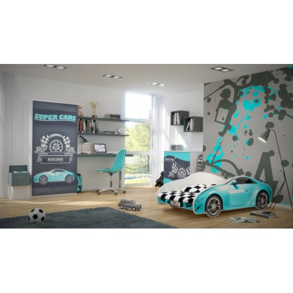 Bilseng 80 x 160 cm - Blå Bilseng 80 x 160 cm - Blå