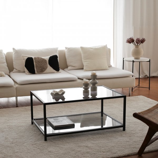 Astro salongbord 90 x 60 cm - Sort/røyk Astro salongbord 90 x 60 cm - Sort/røyk