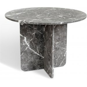 Level rundt spisebord i marmor 105 cm - Gr marmor