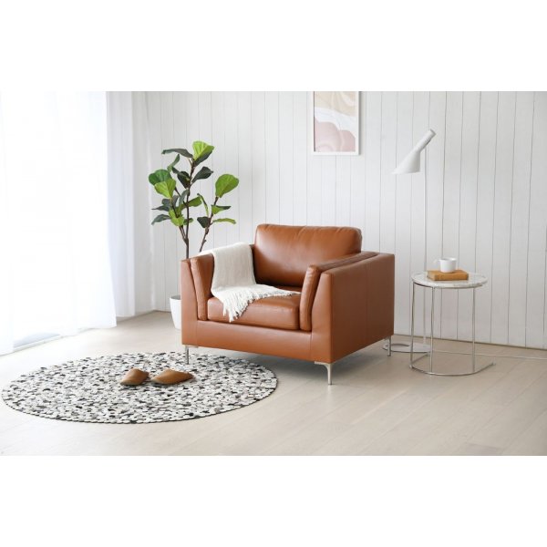 Cansas lenestol - Cognac PU + Tekstilrens for møbler Cansas lenestol - Cognac PU + Tekstilrens for møbler