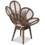 Peacock loungelenestol med pute - Brun
