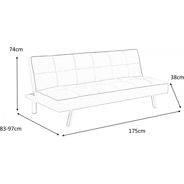 Evelina sovesofa - Mørk grå Evelina sovesofa - Mørk grå