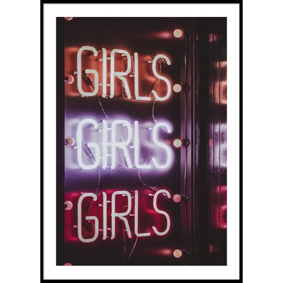 GIRLS GIRLS GIRLS COLOR - Plakat 50x70 cm
