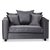 Brandy Lounge lenestol - 1,5-seter sofa (sølvgrå velvet)