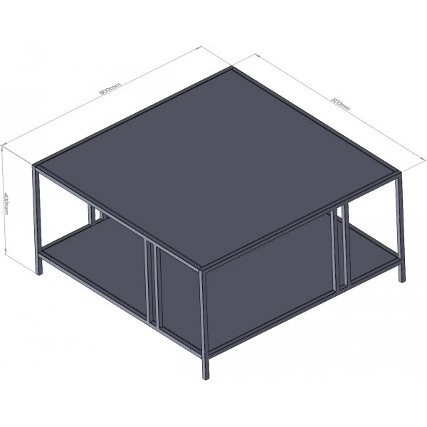 Urano salongbord 80 x 80 cm - Sort