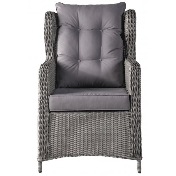 Penssylvania utemøbelgruppe høy rygg med recliner (3+1+1) - Grå kunstrotting Penssylvania utemøbelgruppe høy rygg med recliner (3+1+1) - Grå kunstrotting