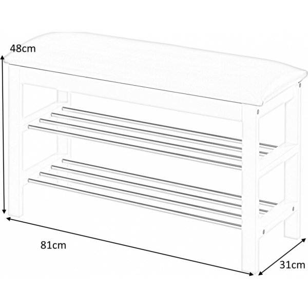 Veronika skohylle - Hvit/gr