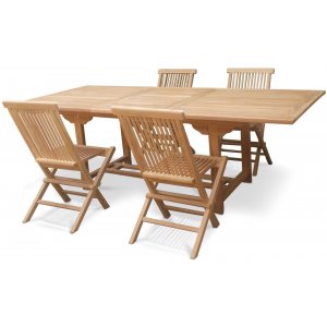 Edenryd spisegruppe som bestr av et spisebord, 160-210 cm og 4 Edenryd-stoler - Teak
