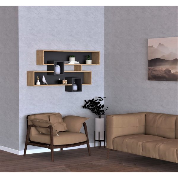 Karen vegghylle - Safir/antrasitt