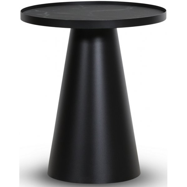 Nero lampebord rundt 50 cm - Svart / Svart marmorprint