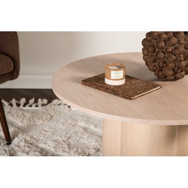 Olivia salongbord Ø80 cm - Whitewash Olivia salongbord Ø80 cm - Whitewash