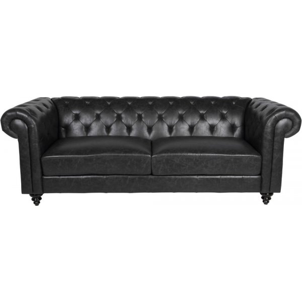 Charlietown 3-seters sofa - Antikk svart