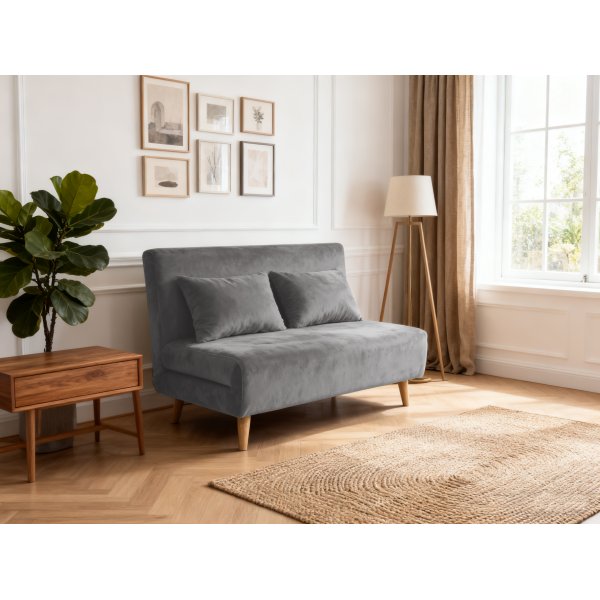 Sovesofa Helsingborg - Lys grå fløyel | 193 cm Sovesofa Helsingborg - Lys grå fløyel | 193 cm