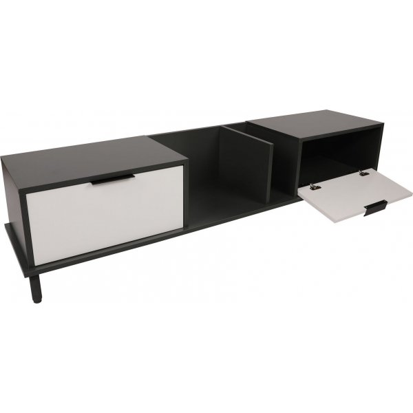 Ibiza mediebenk - Hvit/antrasitt Ibiza mediebenk - Hvit/antrasitt