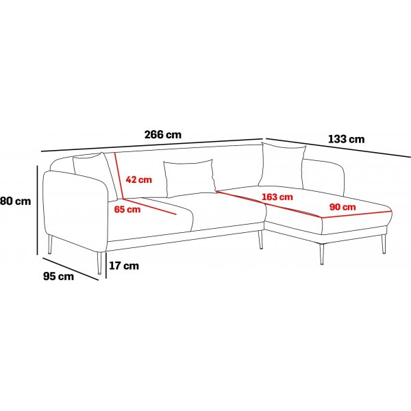Venus divansovesofa - antrasitt Venus divansovesofa - antrasitt