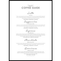 COFFEE GUIDE - Plakat 50x70 cm COFFEE GUIDE - Plakat 50x70 cm